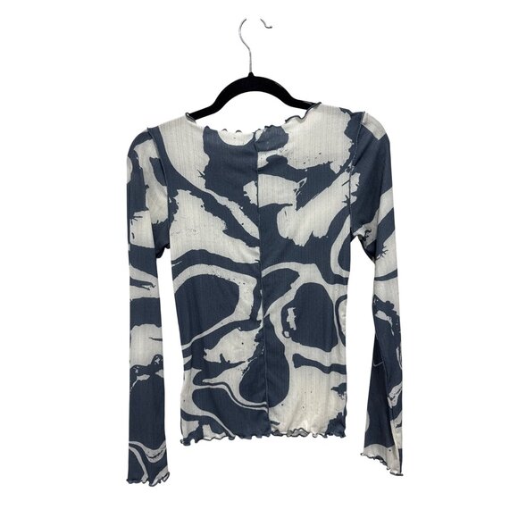 Topshop Women's Long Sleeve Abstract Print Top Size 8 - Picture 3 of 7